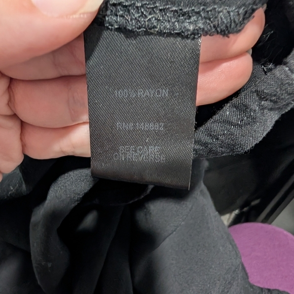 Torrid Deep Black Midi Challis Button-Front Skirt in Size 6 (30) - Picture 9 of 13